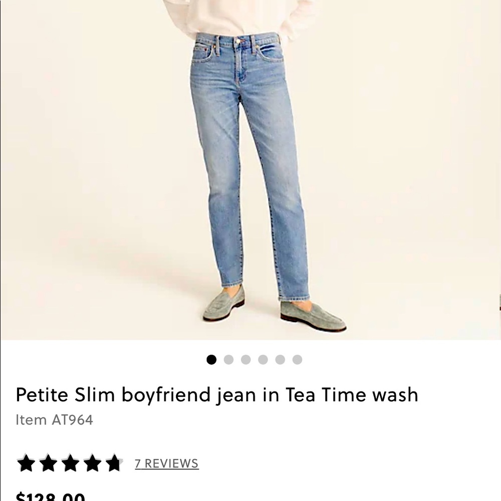 JCREW SLIM broken-in Boyfriend PETITE jeans 27P